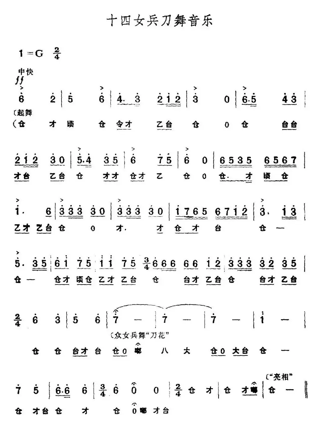 革命现代京剧《红色娘子军》全剧主旋律乐谱之第二场 诉苦参军