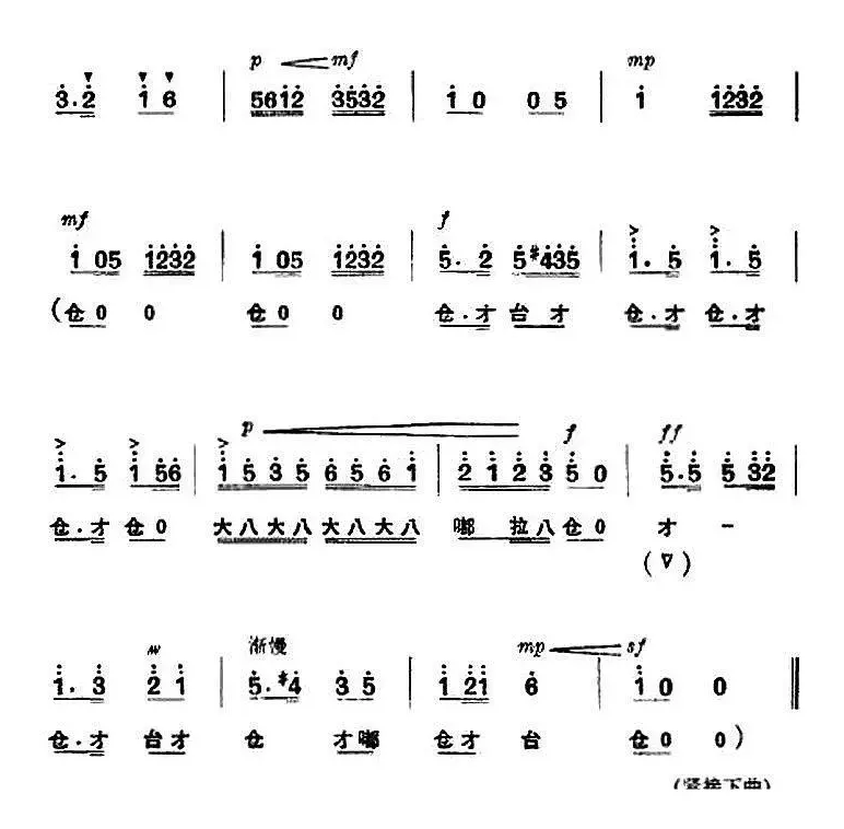 革命现代京剧《杜鹃山》全剧主旋律乐谱之序曲