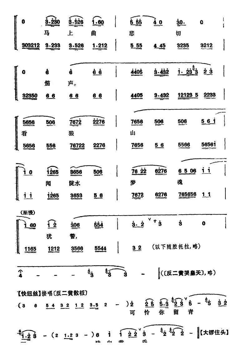 程砚秋唱腔集：《文姬归汉》