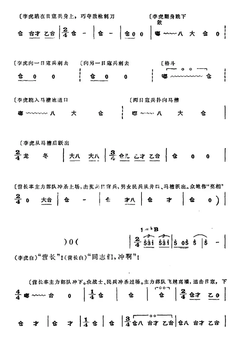 革命现代京剧《平原作战》全剧主旋律乐谱之第十场 平原歼敌