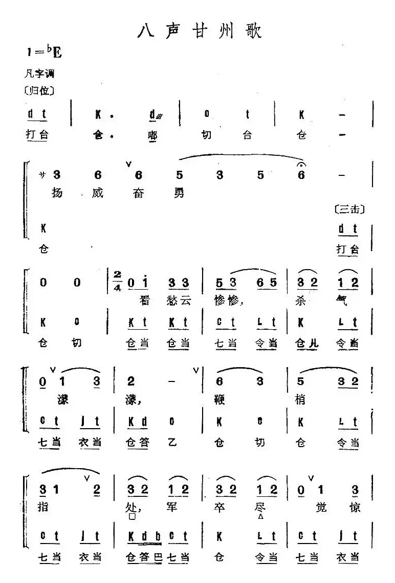 京剧群曲汇编：八声甘州歌