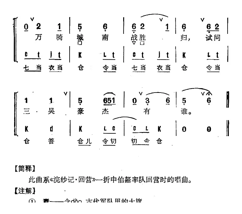 京剧群曲汇编：出队子（4首）