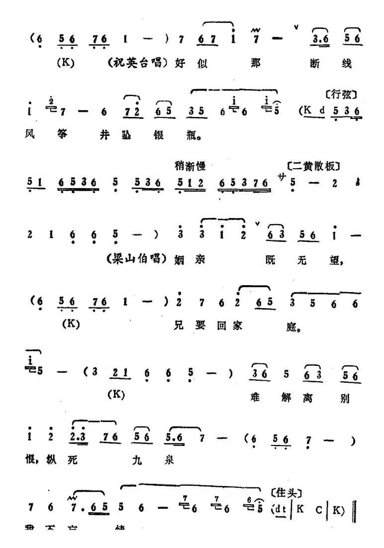 叶盛兰唱腔选：才相逢又离分（《柳荫记》梁山伯、祝英台唱段）