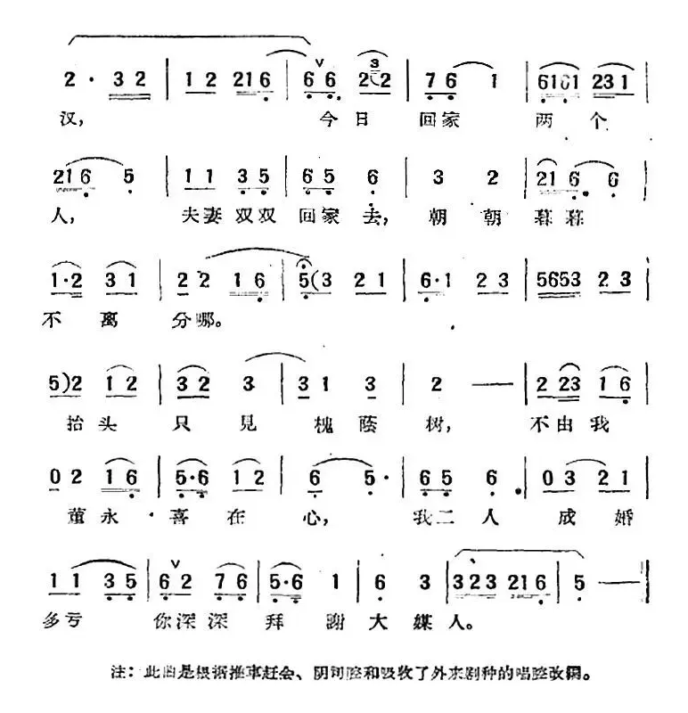 电影“天仙配”选曲：槐荫别