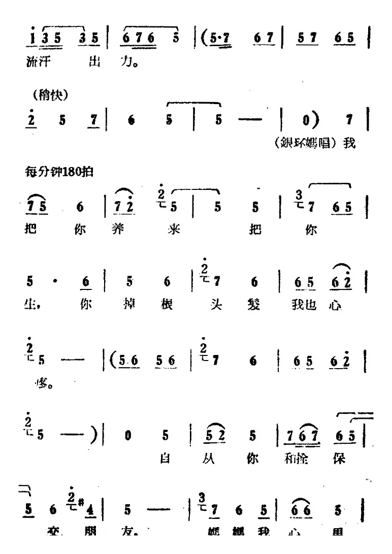 妈呀妈你消消气（电影版《朝阳沟》选段、银环、银环妈对唱）