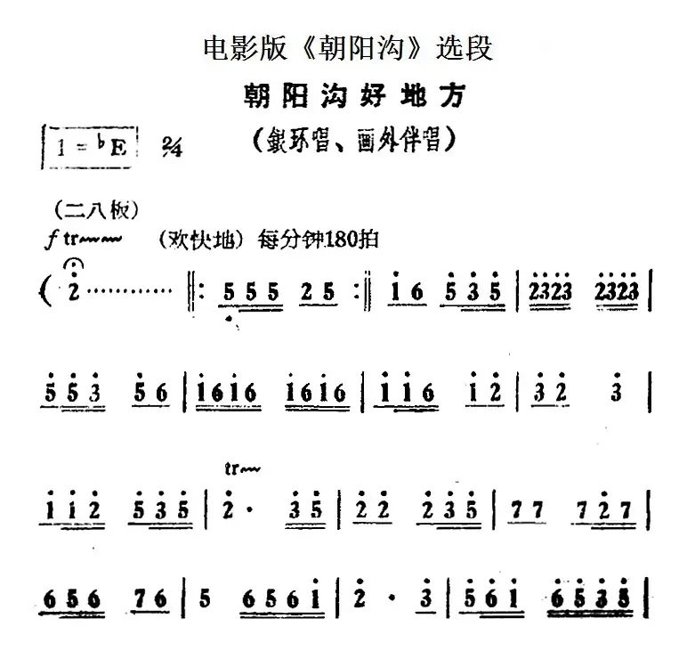 朝阳沟好地方（电影版《朝阳沟》选段、银环唱段、画外伴唱）