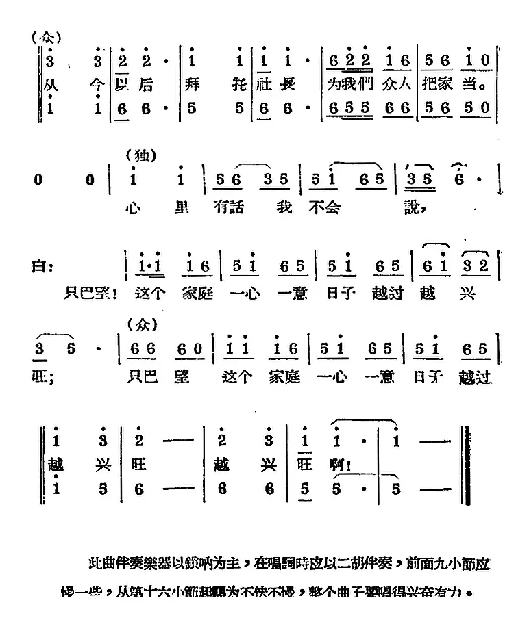 [锡剧曲调]合作社里钟声响（《走上新路》第一场合唱曲）