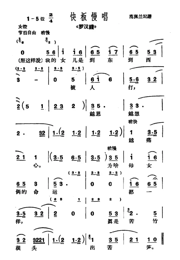 [沪剧]我的女儿是到东到西被人打（《罗汉钱》选段、快板慢唱）