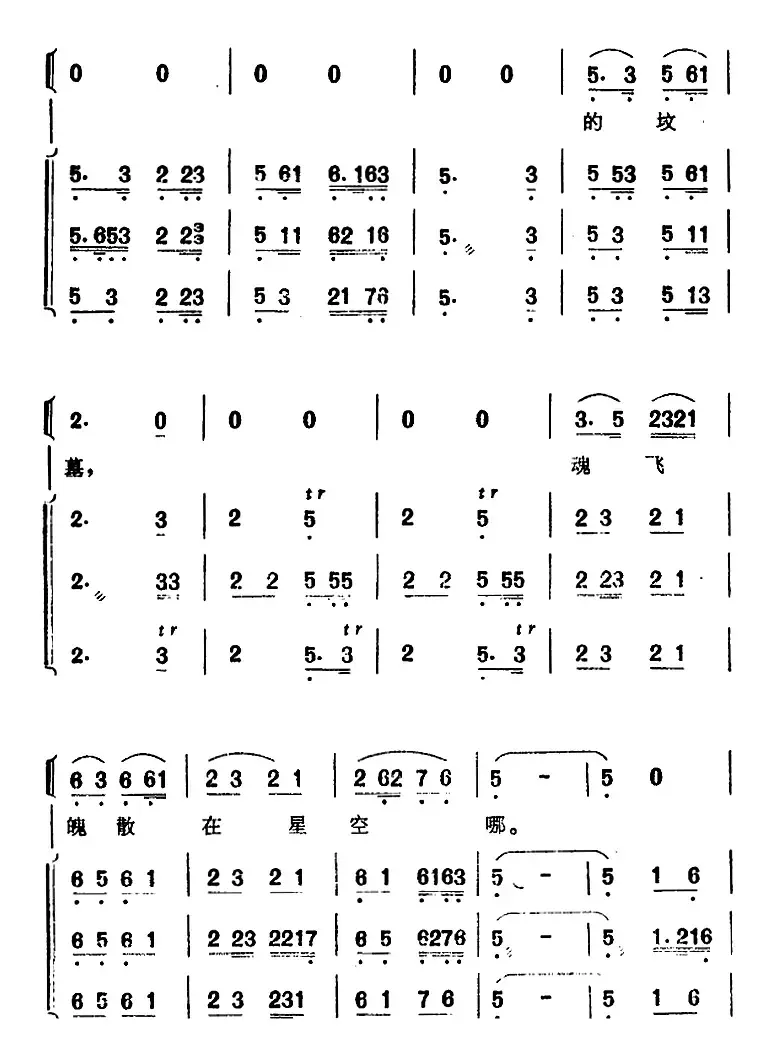 [芗剧曲调]合奏总谱：宜兰哭调（选自《山伯英台》）