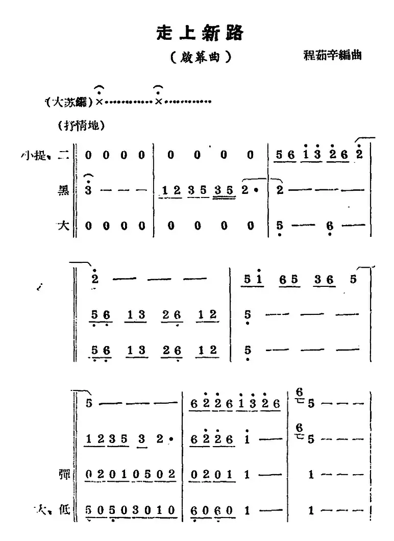 [锡剧曲调]走上新路（启幕曲）