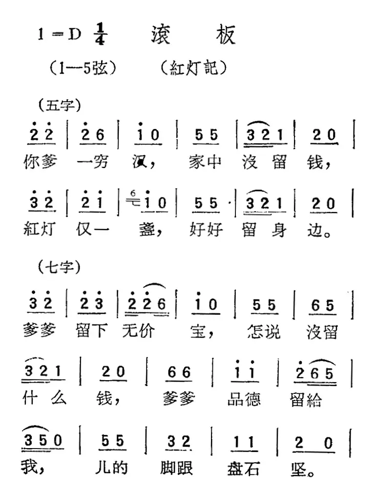 [扬剧曲调]滚板（红灯记）