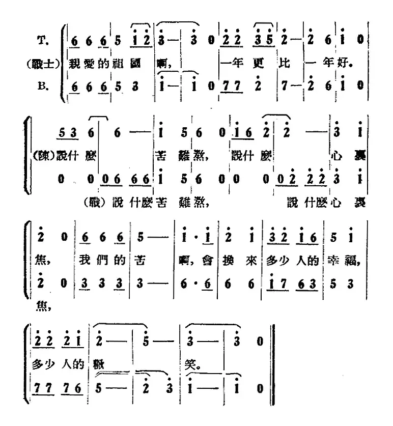 歌剧《打击侵略者》全剧之第二场 第三景 第四曲（二、大嫂啊！大嫂）