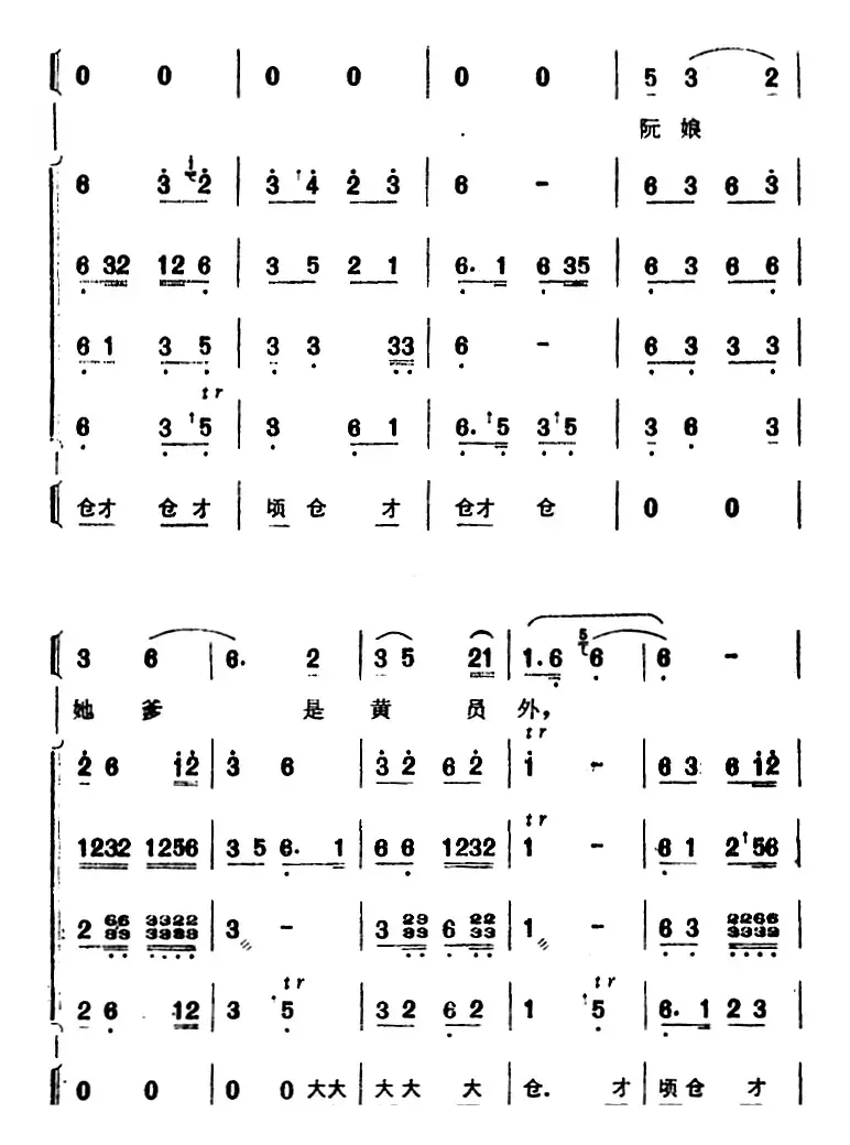 [芗剧曲调]合奏总谱：七字调（选自《陈三五娘》）