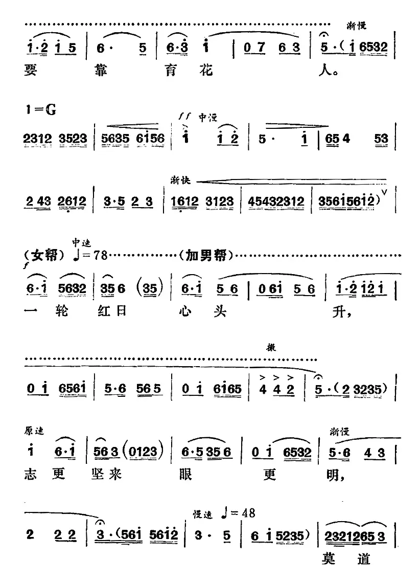 [湘剧高腔]一轮红日心头升（《园丁之歌》俞英唱段）