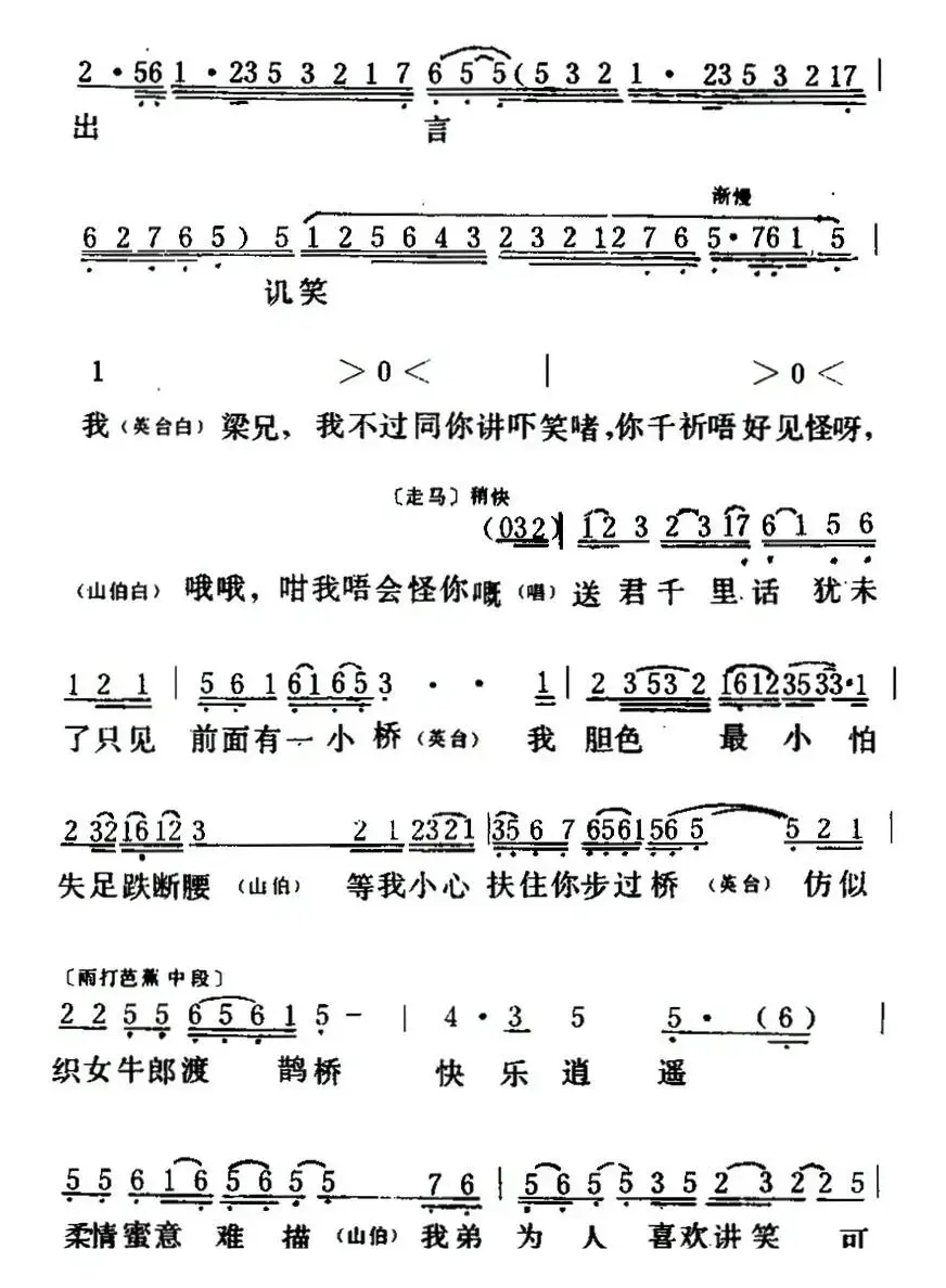 [粤曲]梁山伯与祝荚台之《十八相送 》